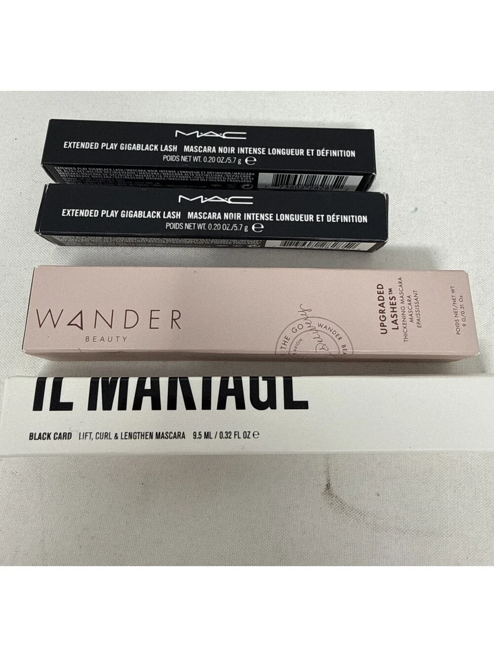 4 Assorted Black High End  Mascaras Mac, IL Makiage, Wander NIB A4